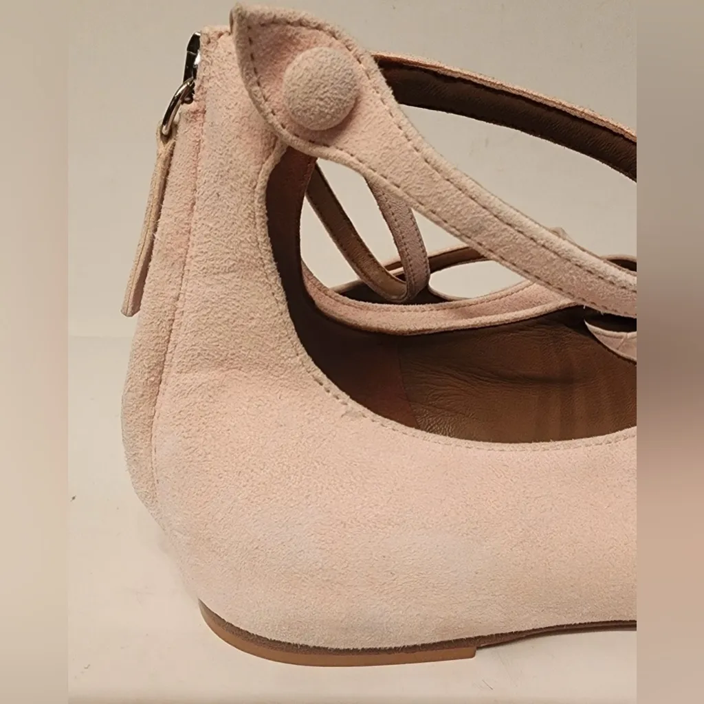Tabitha Simmons Equipment Lynette Suede Point Toe Flats Women’s Baby Pink Size 6 - Image 7