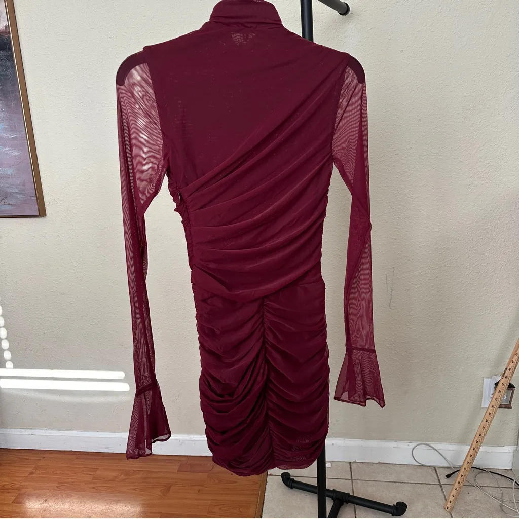 HOUSE OF CB 'Lucasta' Mulberry Gathered Mini‎ Dress NWOT XS - Image 8