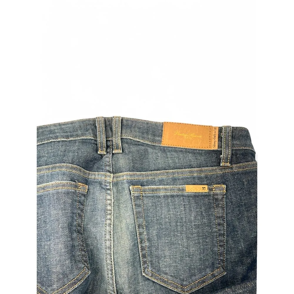 Joe's Jeans 29 X 29 Cropped Mid Rise Cuffed Dark Wash Ankle Cuff Slim Tapered - Image 2