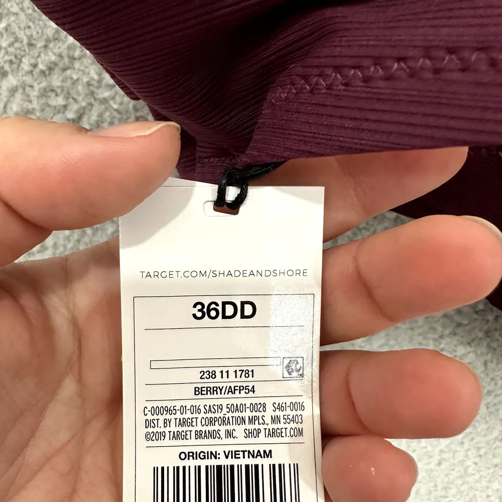 Shade & Short Bikini Top Womens 36DD Purple Light Lift‎ Padded Beach Pool Vacay - Image 4