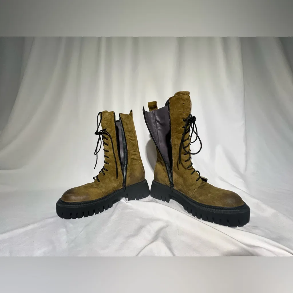Papucei Maurice Leather Boots | 39 Yellow Size 8 - Image 11