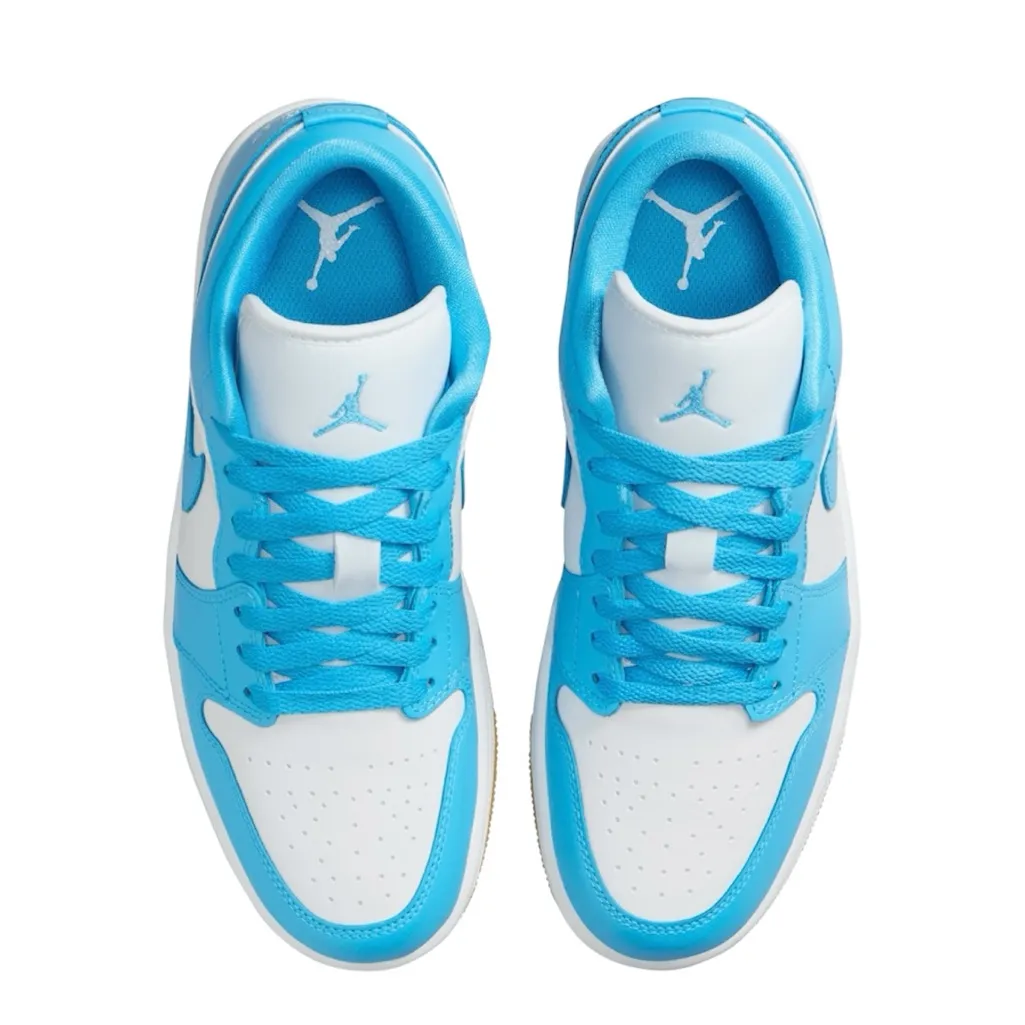 Air Jordan Women’s Blue and White Sneakers High-Top Design (FL) - Image 5