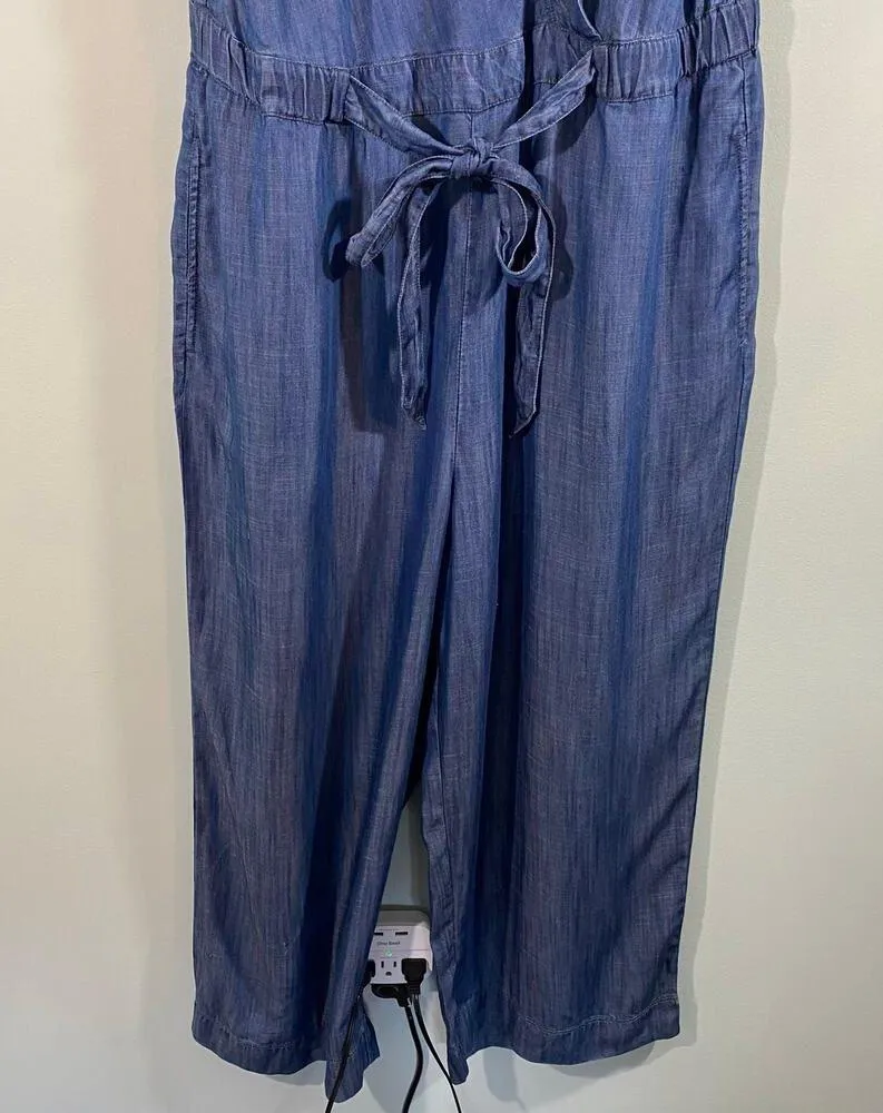 Talbots Blue Chambray Faux Wrap Sleeveless Wide Leg Jumpsuit Size 18 NWT - Image 5
