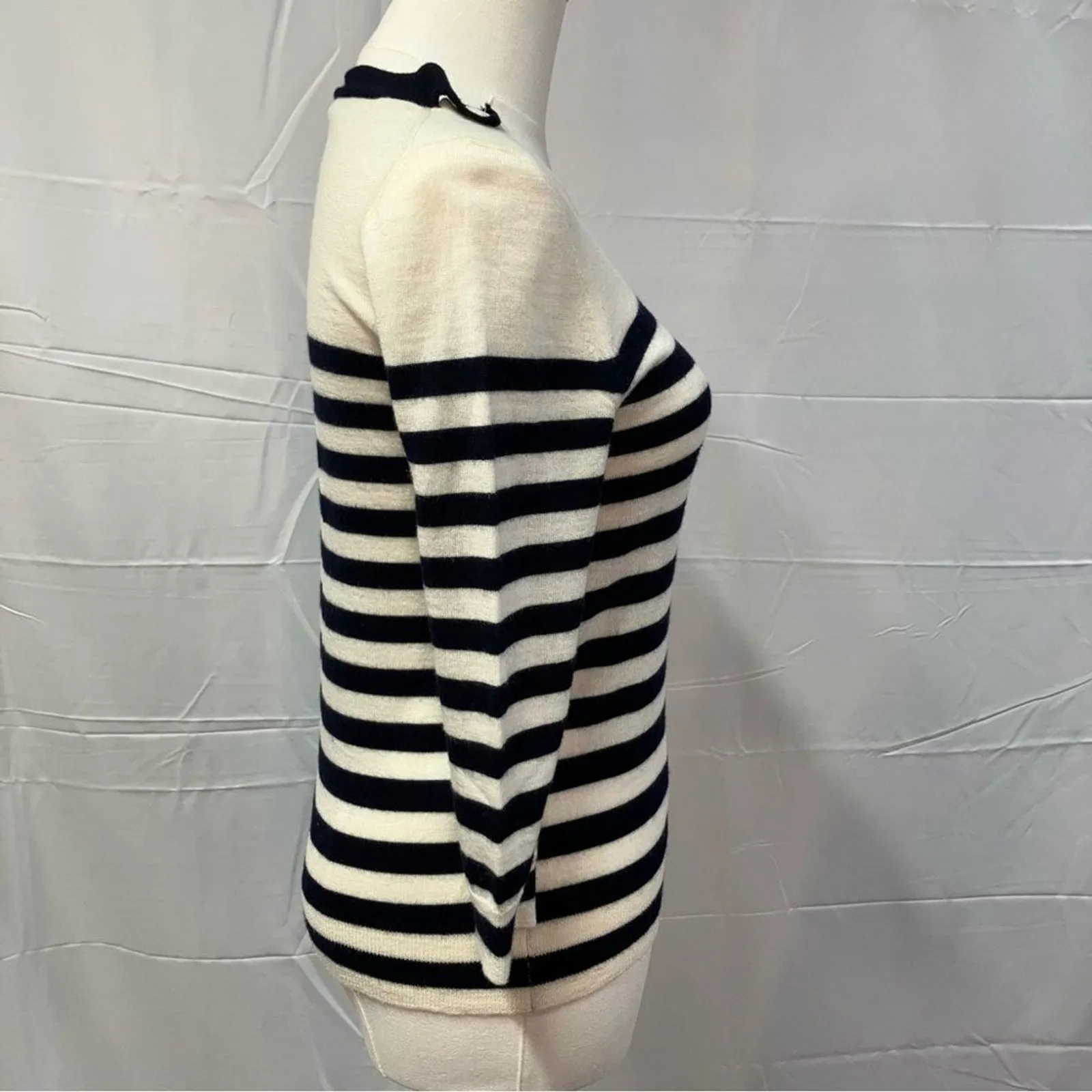 J.Crew striped long sleeve 100% Merino wool‎ sweater women’s PS preppy nautical - Image 5