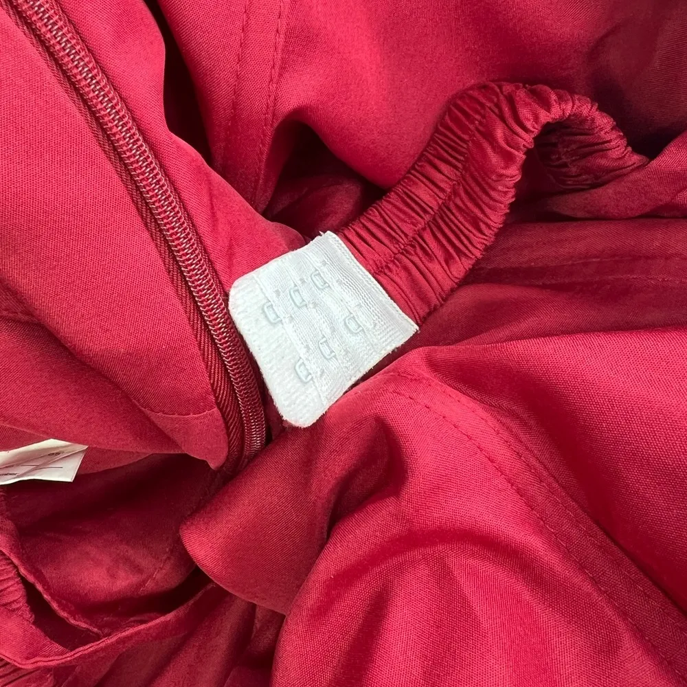 Oyisha floor length flowy gown dress 16 formal bridesmaid party dance dark red - Image 10