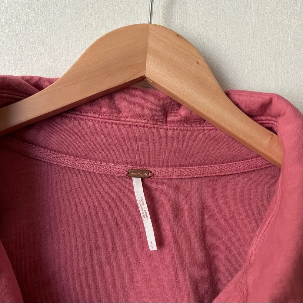 Free People Ruby Shacket Shirt Jacket Sweetheart Dusty Rose Pink - Image 8