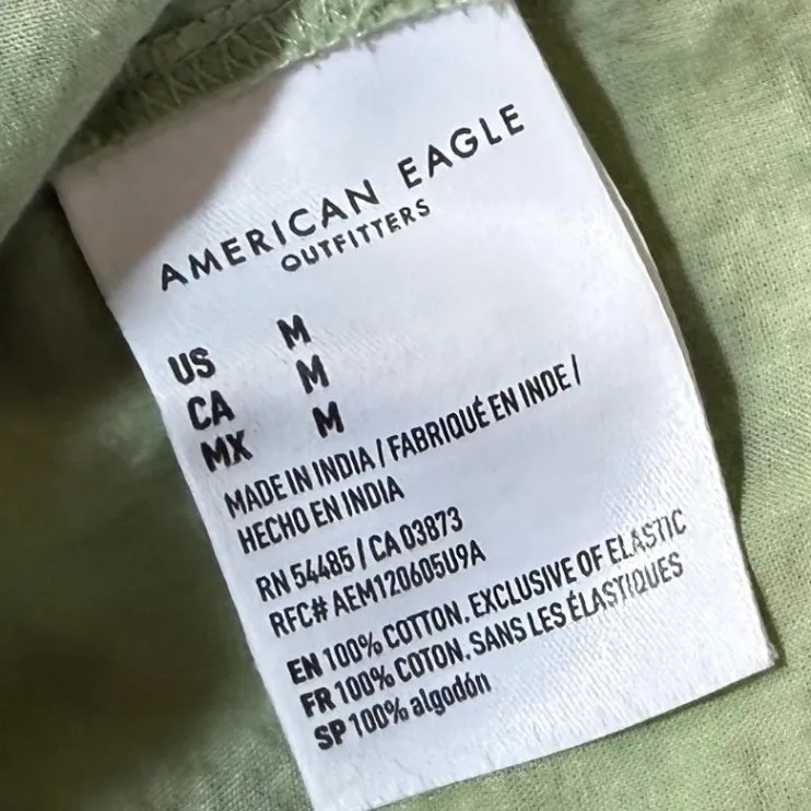 NEW American Eagle M Floral Green Tiered Sundress Cottagecore Boho Fest Summer - Image 10