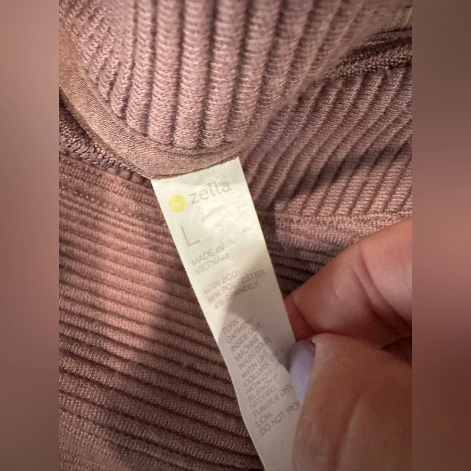 Zella Mauve Ribbed Sweatshirt and Leggings Set - Image 12