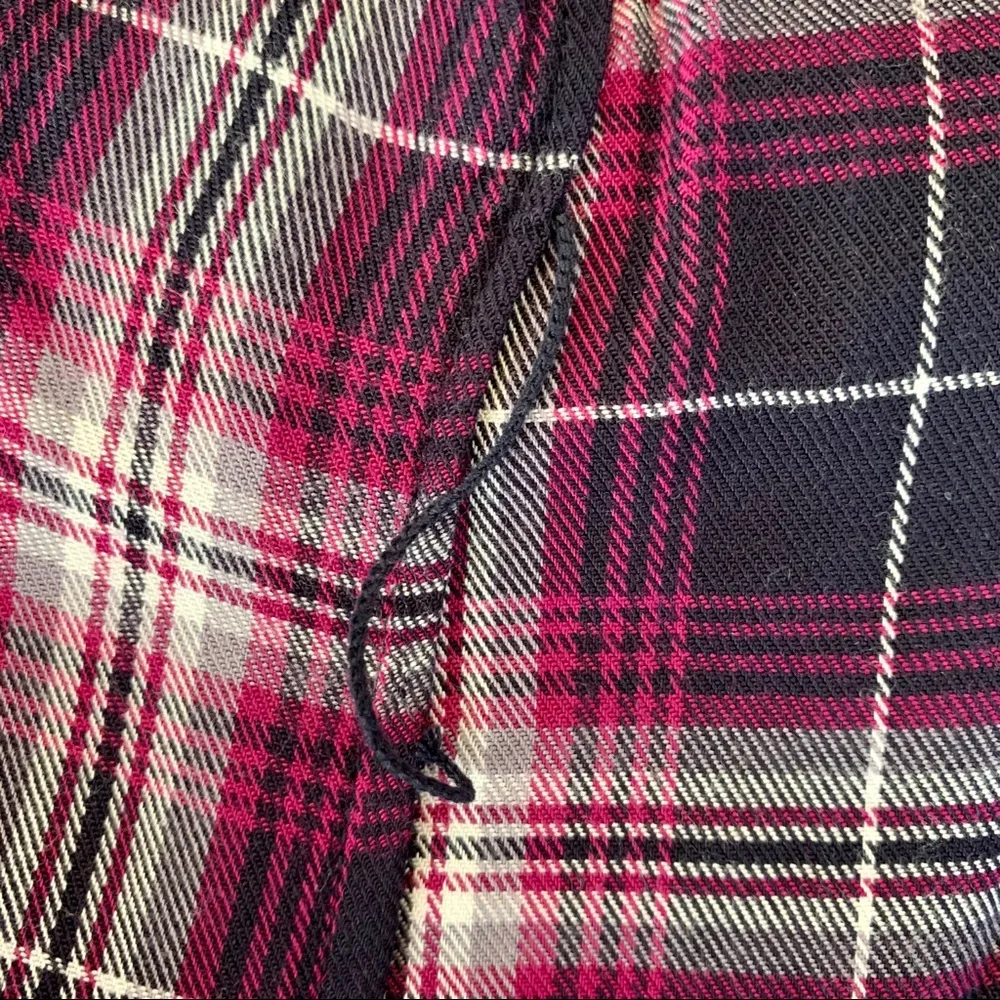 Isabel Maternity Purple Plaid Button Down Dress M - Image 8