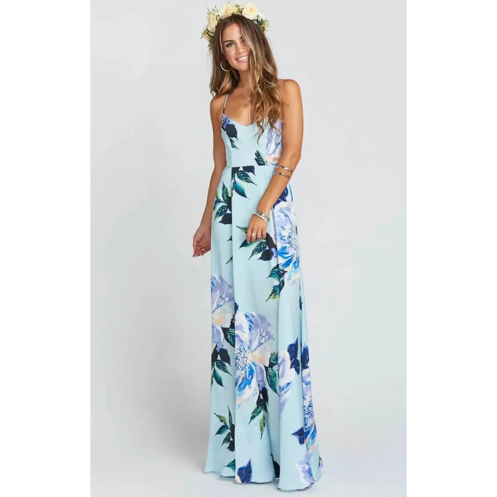 Show Me Your Mumu Godshaw Goddess Gown in Mint to Be Floral XXS NWT - Image 3
