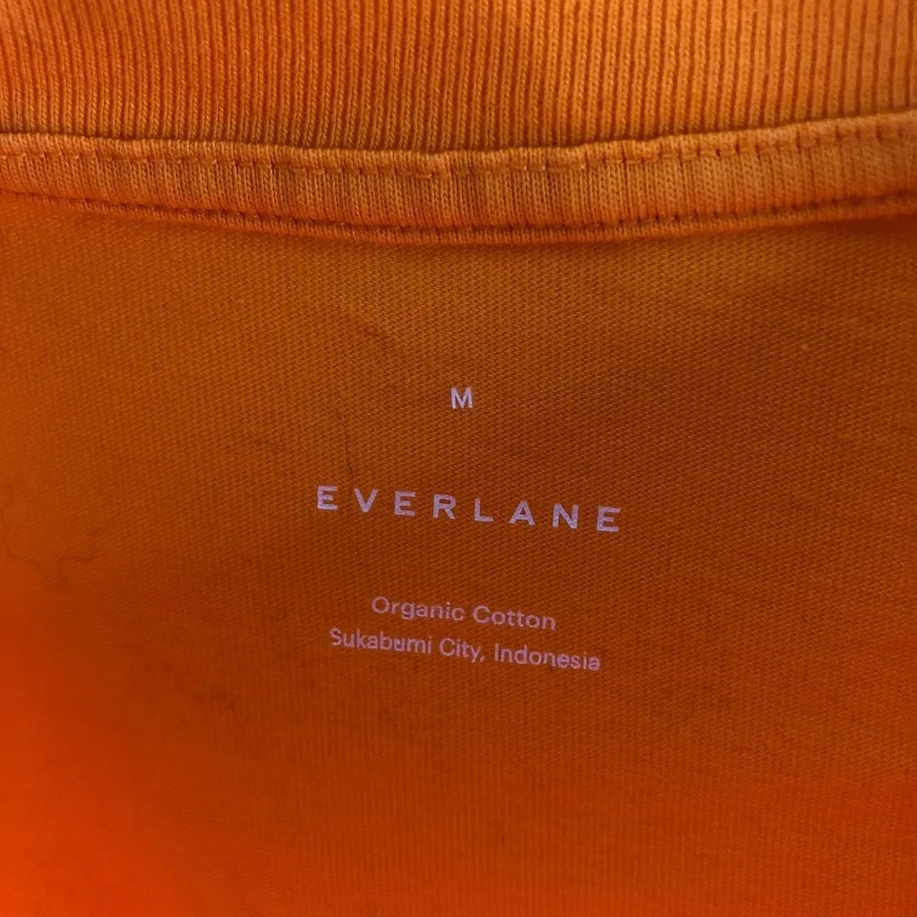 Everlane The Organic Cotton Weekend Tee Dress Pocket Short Sleeve Orange M - Image 3