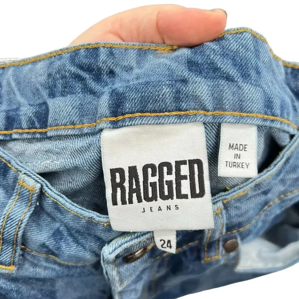 The Ragged Priest Light Blue Checkered Checkerboard Dad Jeans Size 24 - Image 11