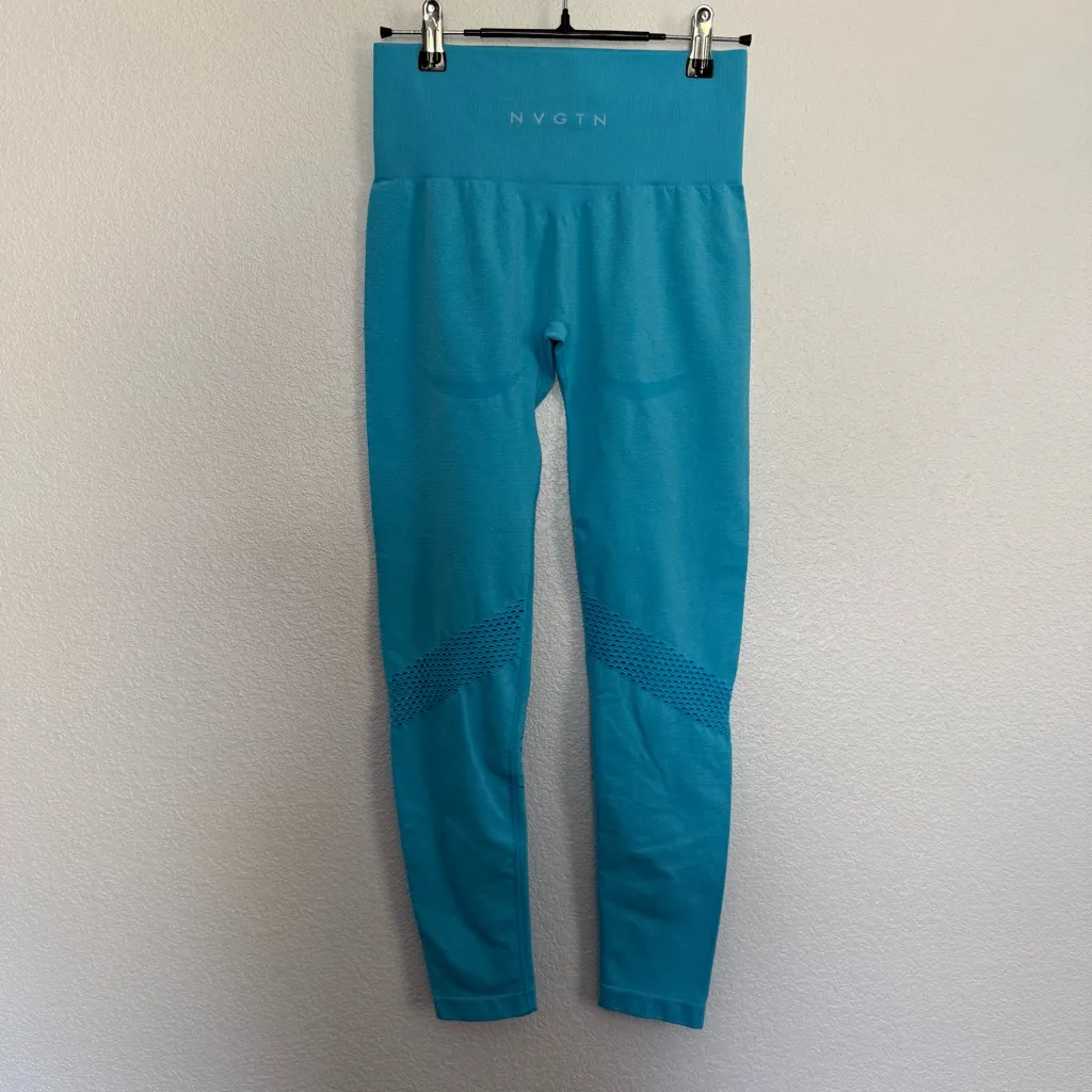 NVGTN Aqua Reveal Seamless Leggings in Blue Small - Image 5
