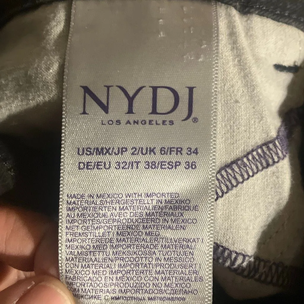 NYDJ Women's Barbara Bootcut Jeans Midrise Non Ripped Black Size 2 #761 - Image 13