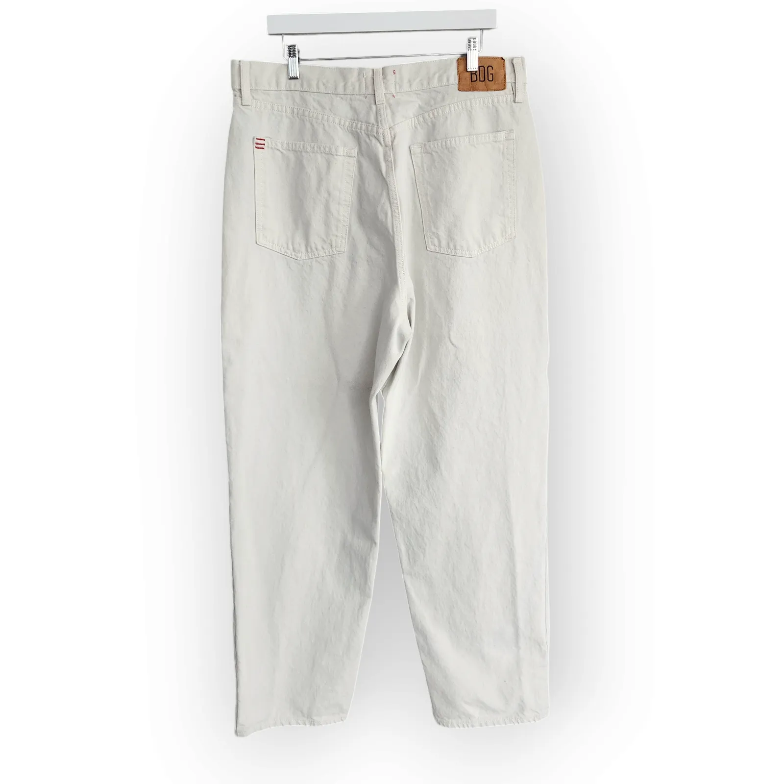 BDG Urban Outfitters Cream High Waisted Baggy Jeans 34 - Image 4