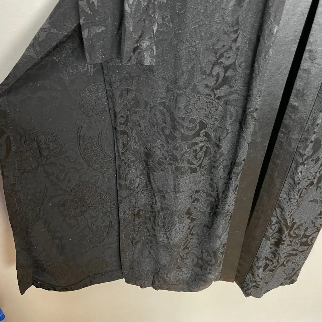 Vintage R&M Richards by Karen Kwong Jacket Long‎ Mandarin Collar Black Slits Size 16 - Image 12