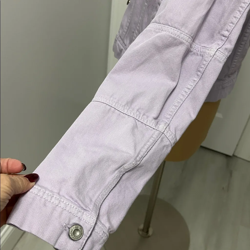 Free People Rumors Lilac Denim Jacket - Image 7