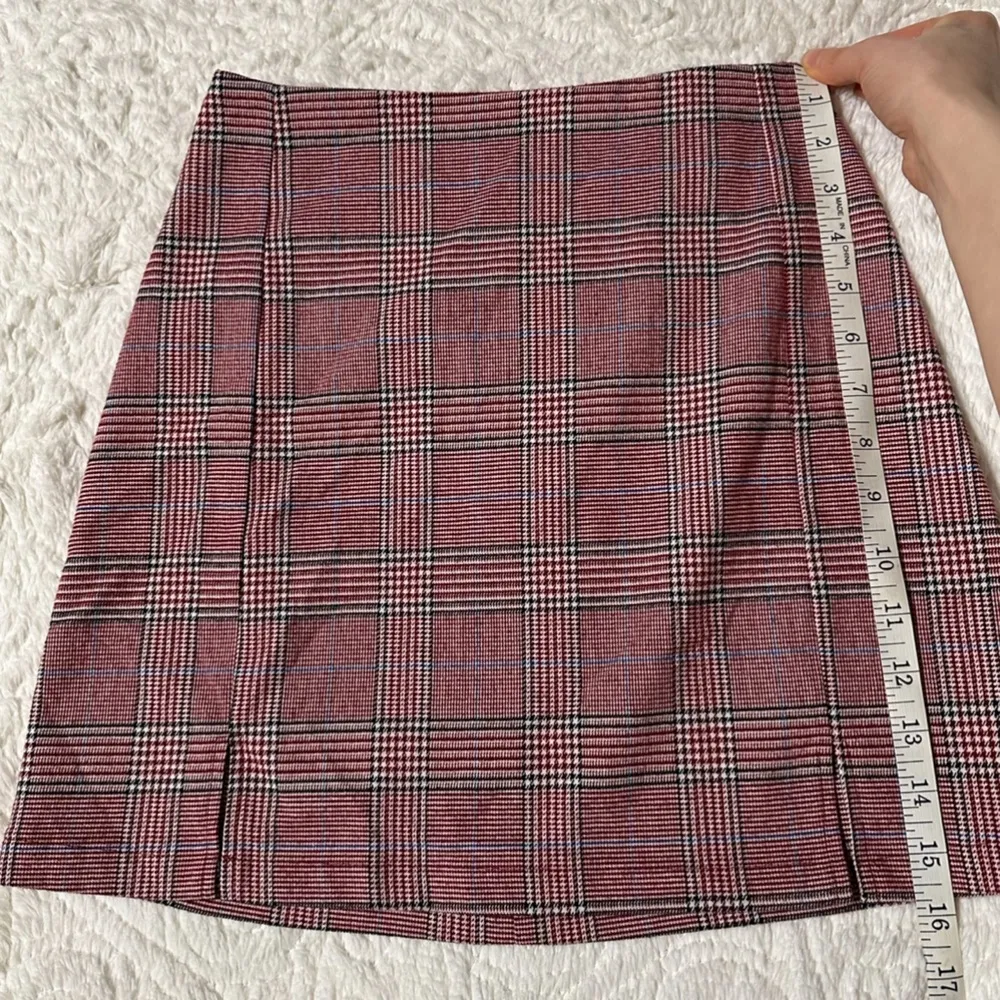 JOHN Galt Brandy Melville Red and Black Plaid Mini Skirt - Image 5