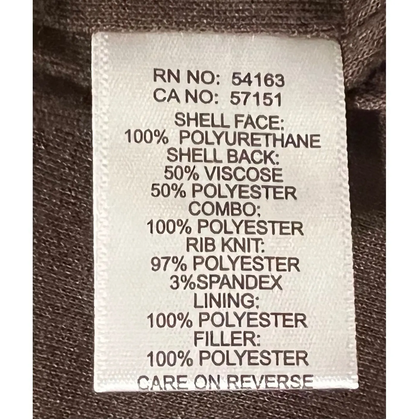 Marc New York Jacket Faux Leather Quilted Dark Earth Moto Biker Large - Image 5