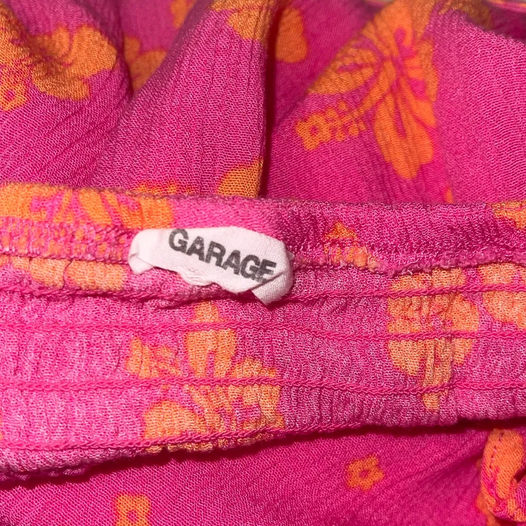 Garage orange pink floral babydoll short dress mini dress adjustable straps S - Image 4