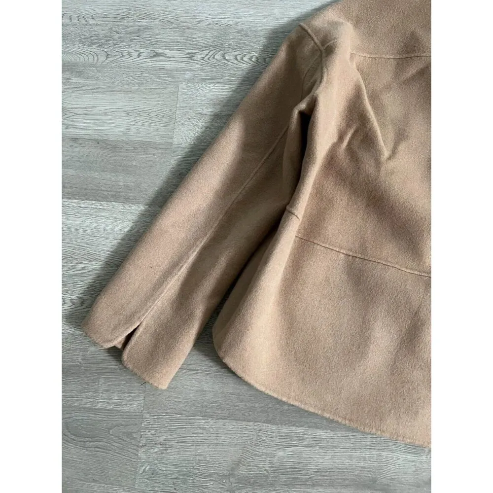 Stylein Premium Cashmere Wool Blend Short Coat Camel/sand Mix Size M - Image 6