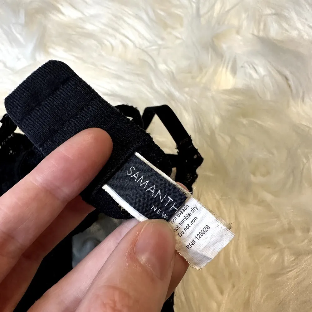 Samantha Chang Black Lace Bra Sz L Size L - Image 4