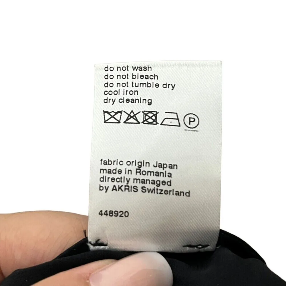 Akris Punto Polka Dot Devore Tiered Pleated Midi Skirt Black Women’s Size 12 - Image 11