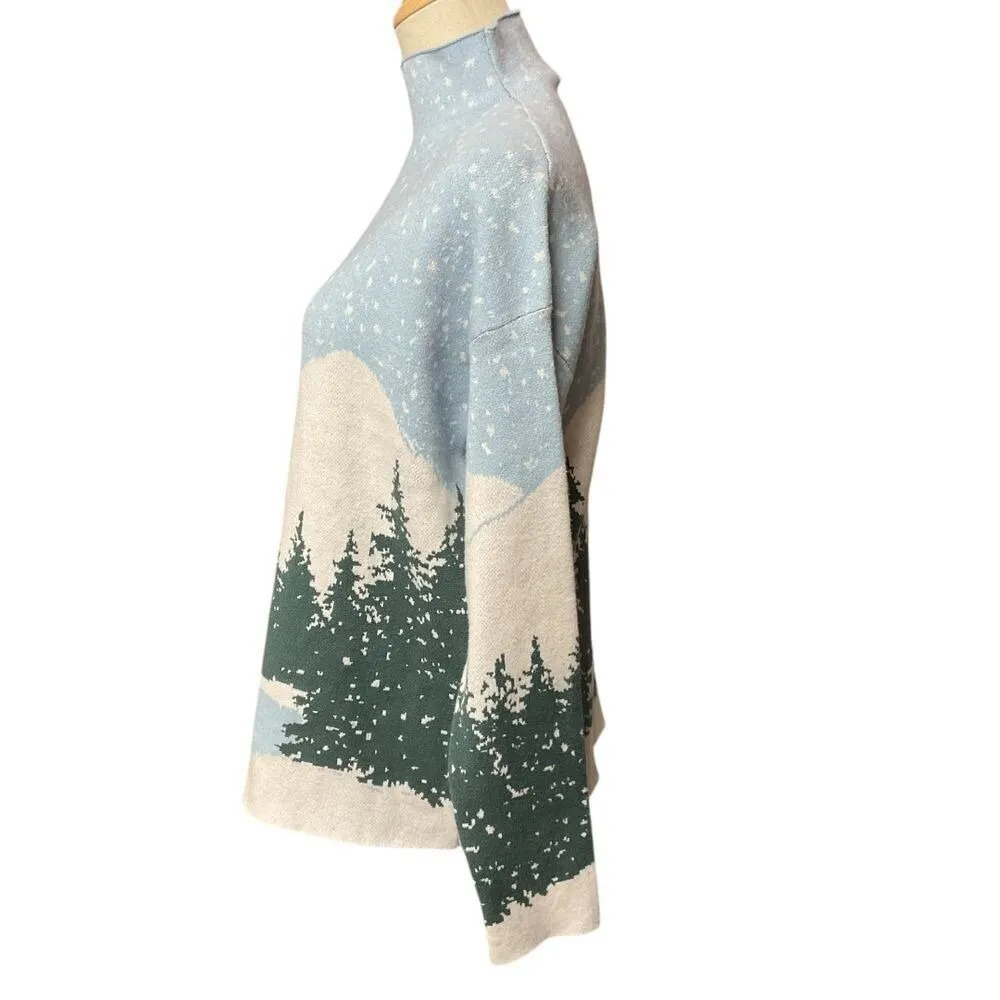 Tahari Women's Mock‎ Neck Cabin Winter Long Sleeve Sweater Size M Cozy Knit - Image 5