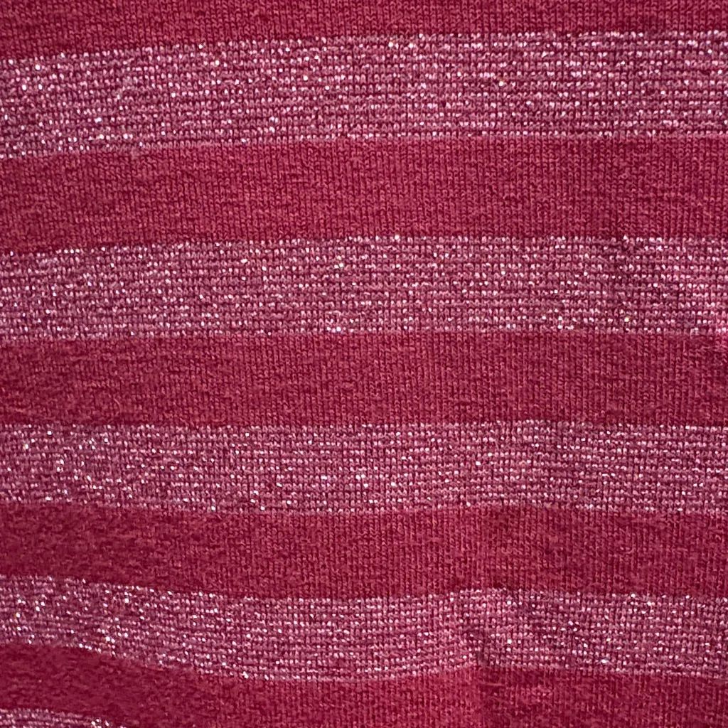 Talbots Burgundy Striped Long Sleeve Top - Image 2