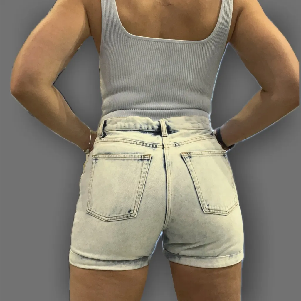 Saint Laurent SS16 acid wash denim shorts - Image 3