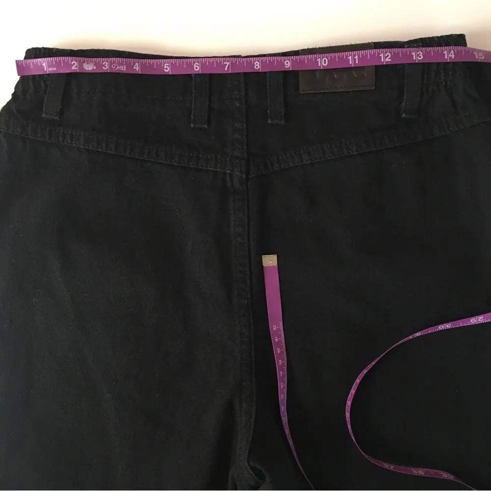 Vintage Lee Black Elastic Waist Mom Jeans EUC Size 10 Short - Image 5
