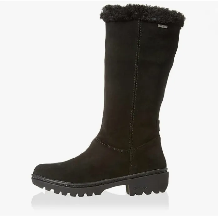 Geox  Women's Black Fur-Lined Boot Size 7 - Image 3