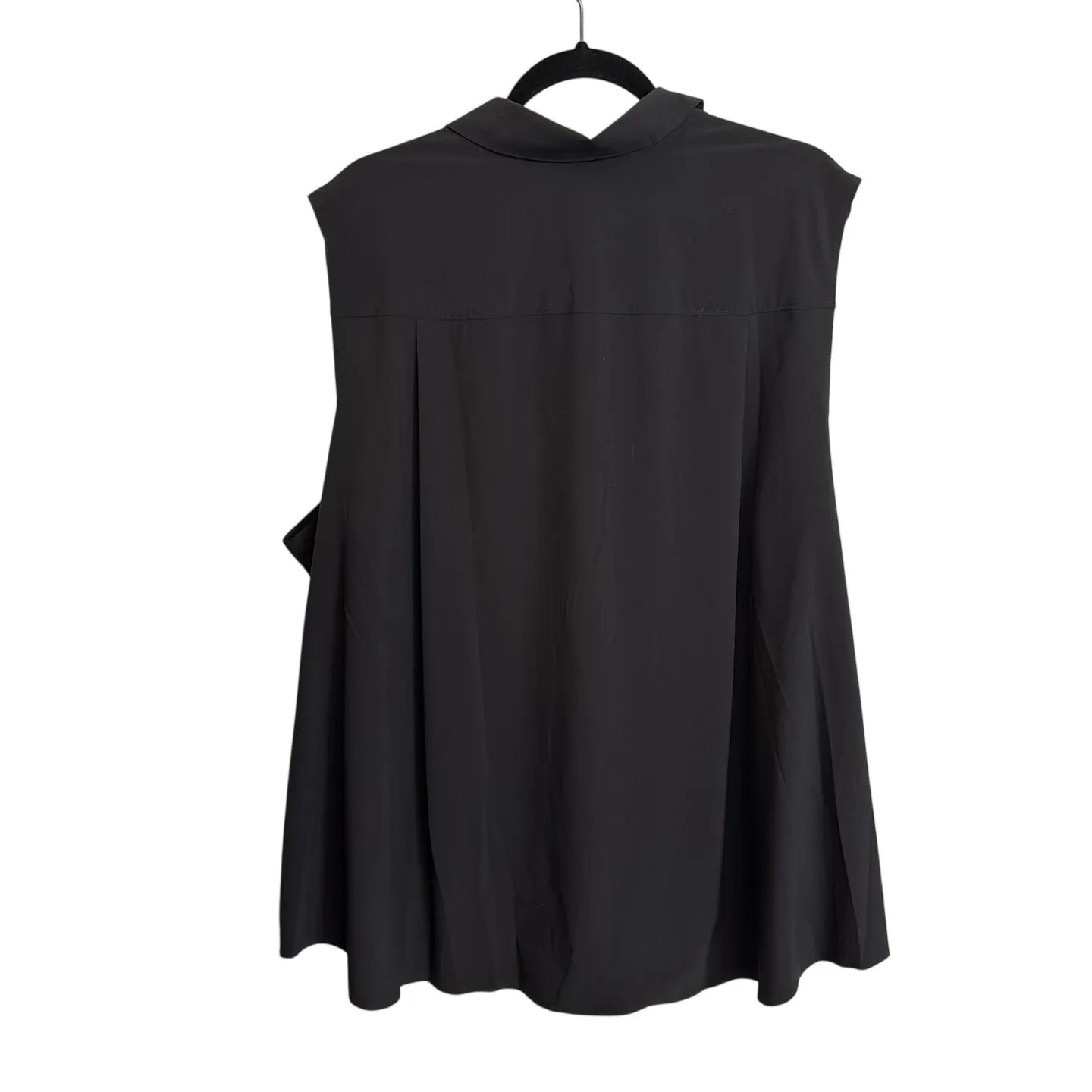 Athleta Tank Top Womens 3X Black Everlasting Collared Button Front UPF 50+ - Image 2