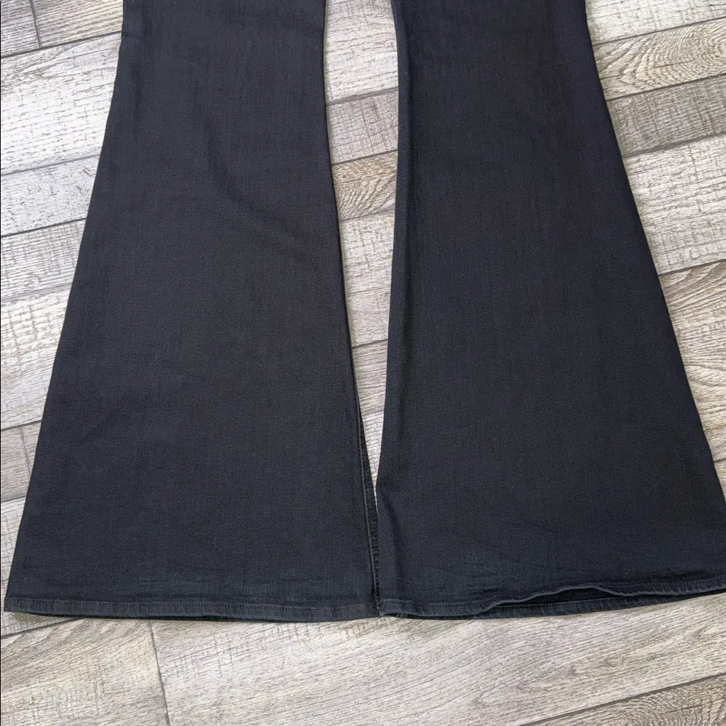 7 For All Mankind Bellbottom Black Flare Jeans - Image 12