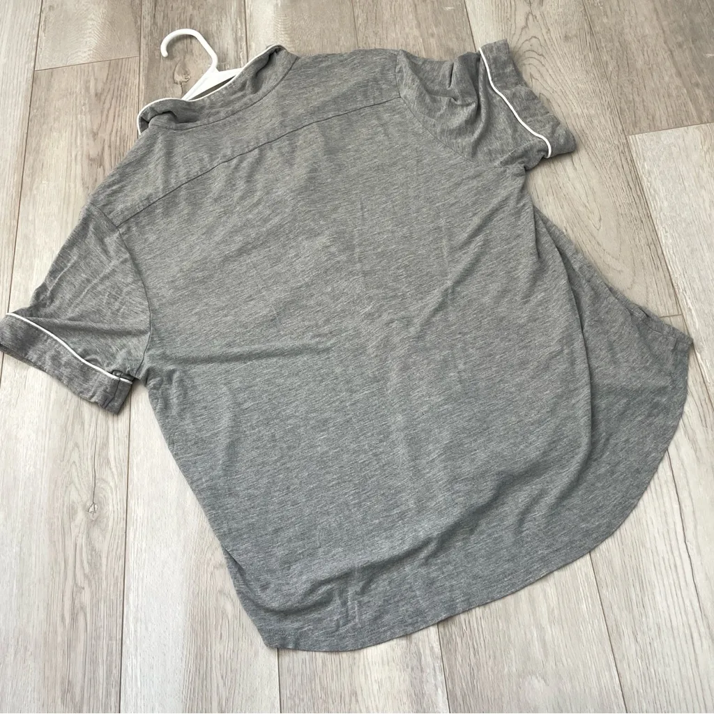 Cozy Earth Top bamboo stretch knit long sleeve pajama womens Gray medium lounge - Image 7