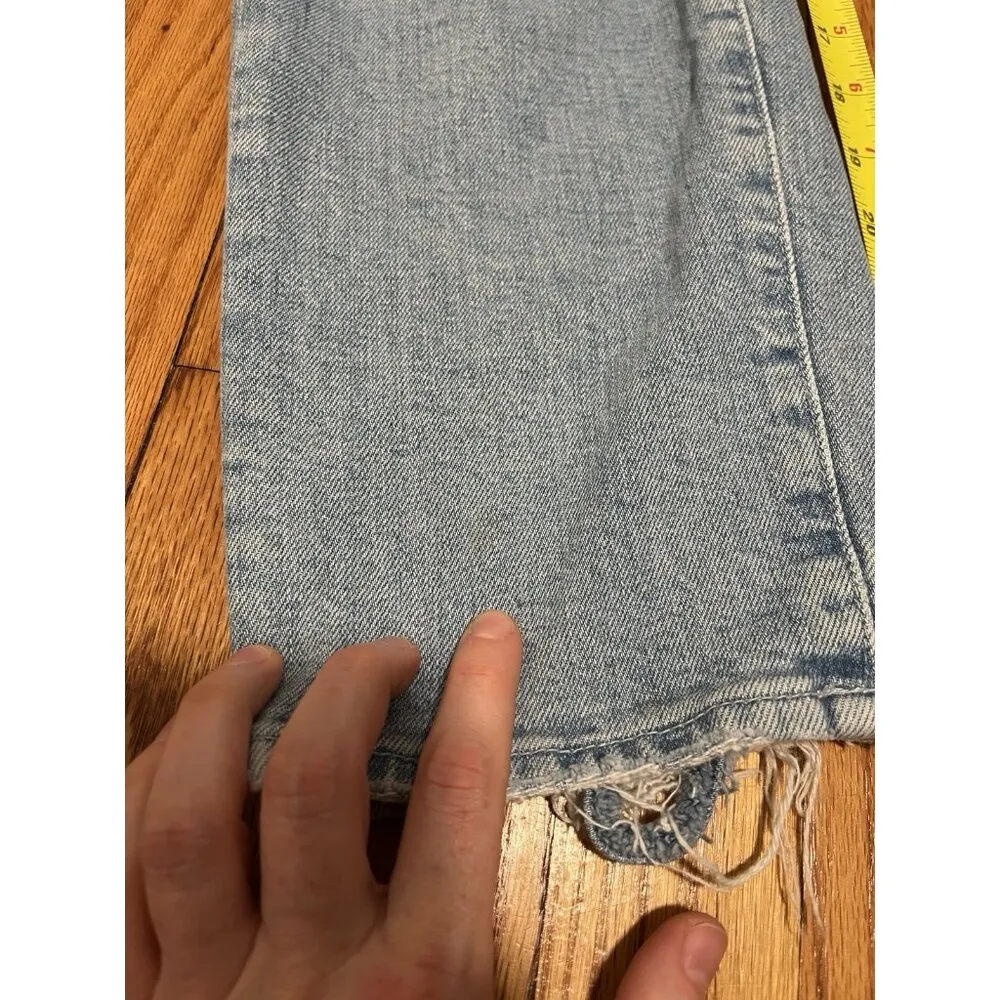 Mother Superior The Scrapper Ankle Ripped Knee Jean in Bless You, Again! Size 30 Blue - Image 11