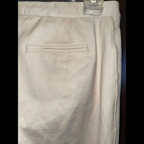 Reed Krakoff Women’s Stretchy Pants Front Stitch Cream Sz 8 Cotton Blend - Image 6