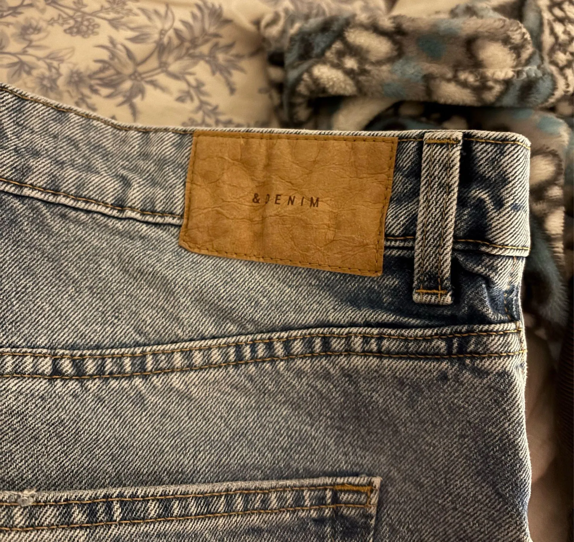 H&M Long Jean Skirt Denim Light Wash - Image 5