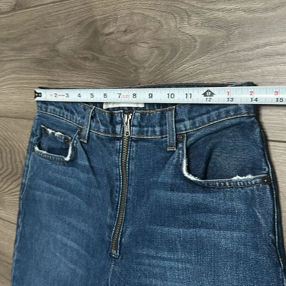 Reformation Brooke Zip High Rise Straight Blue Glacier Jeans‎ Size 27 - Image 8