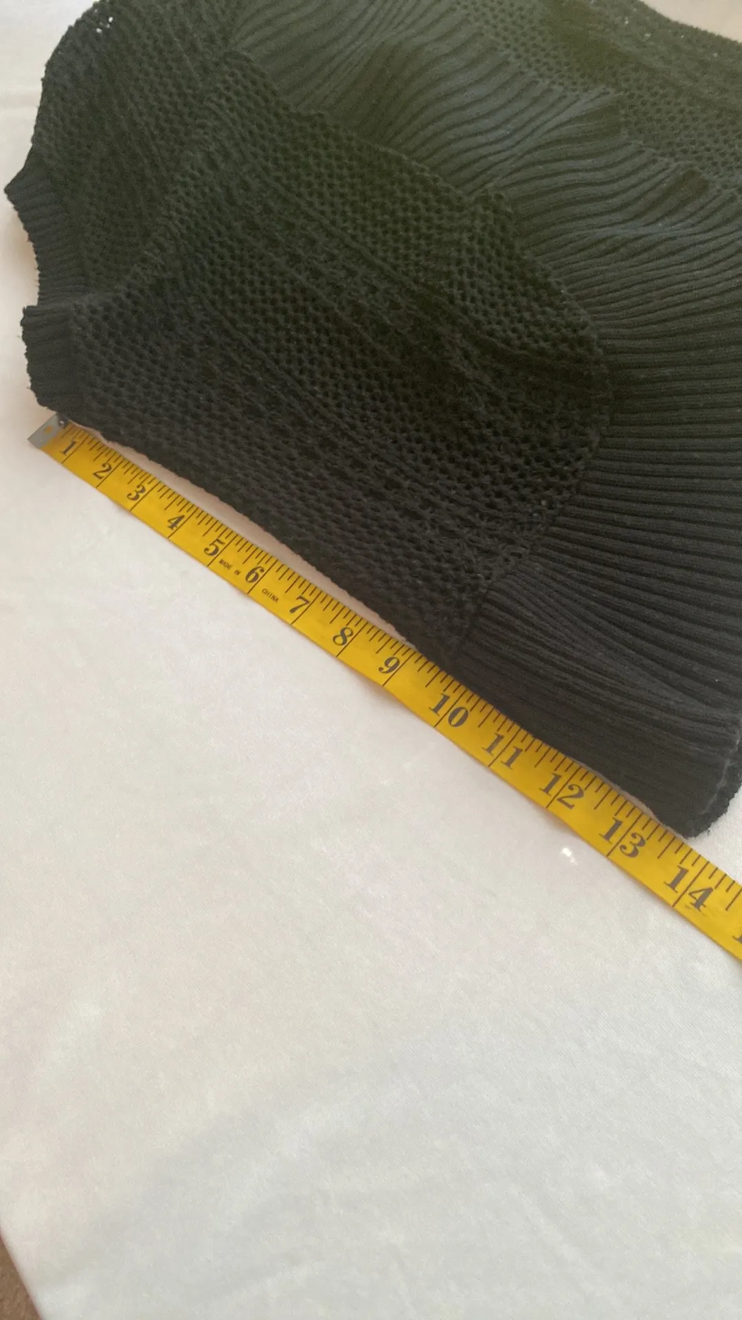 bolero style cardigan draped front short sleeve woven look Sz large - Image 2