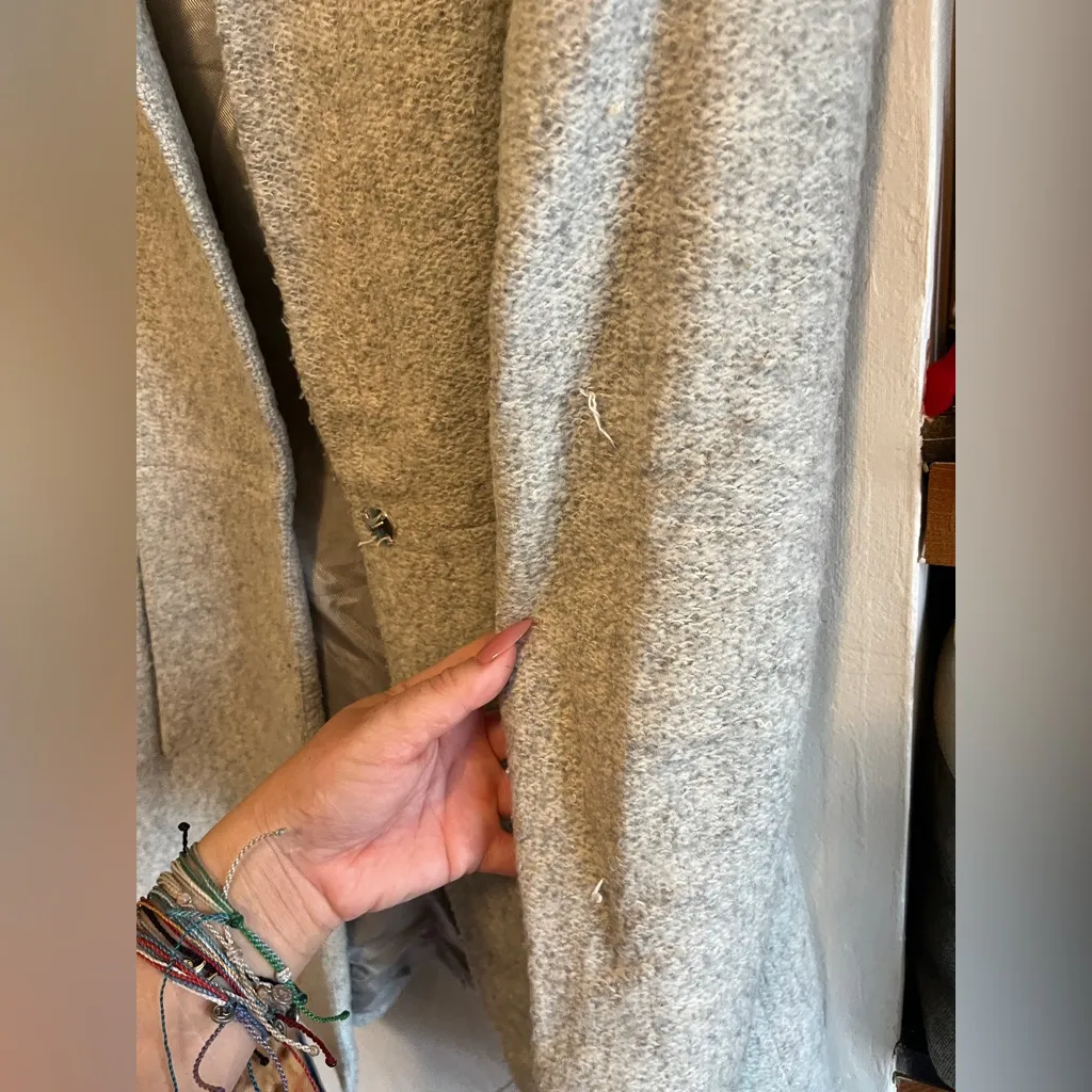 Zara Women's Gray Peacoat - Image 5