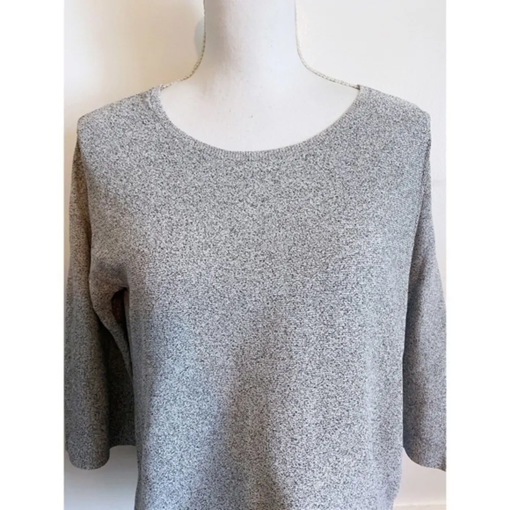 Loft • Grey Crewneck Marled Sweater - Image 3