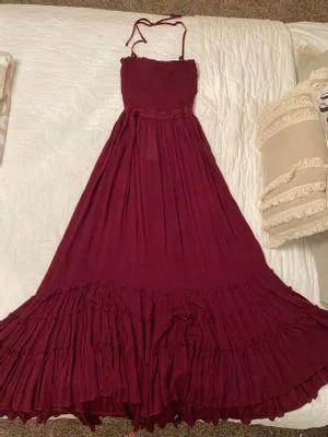 Burgundy Maxi Dress Red - Image 4