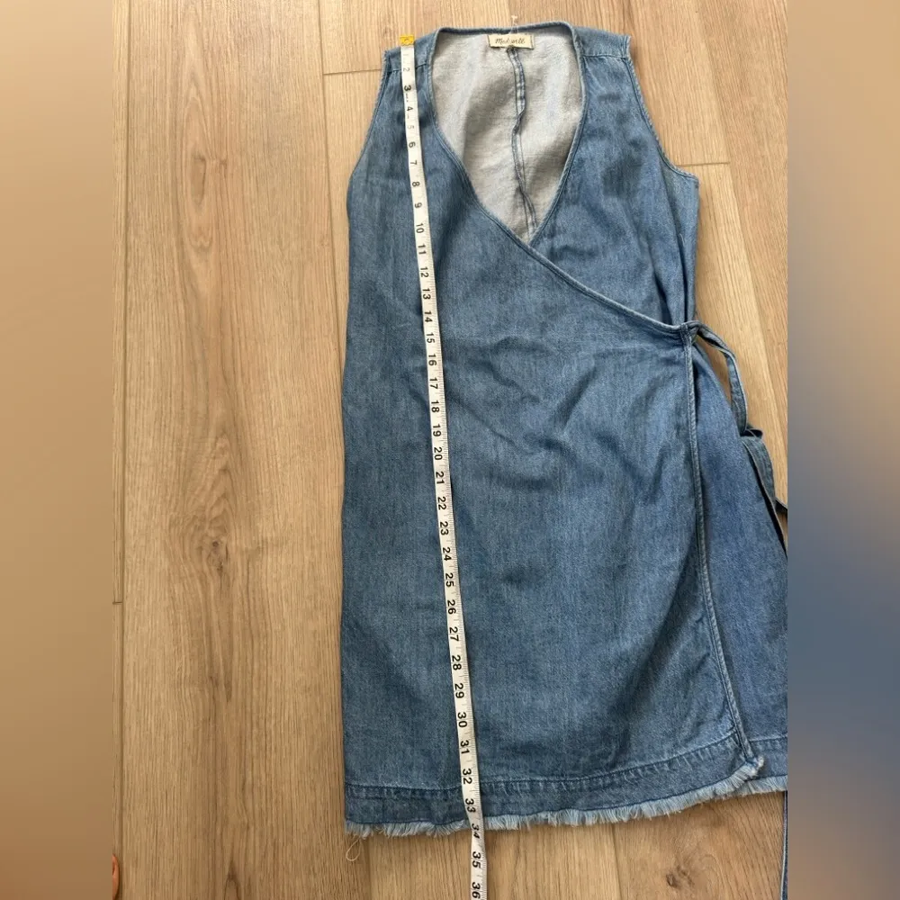 Madewell  Denim Wrap Dress - Image 8