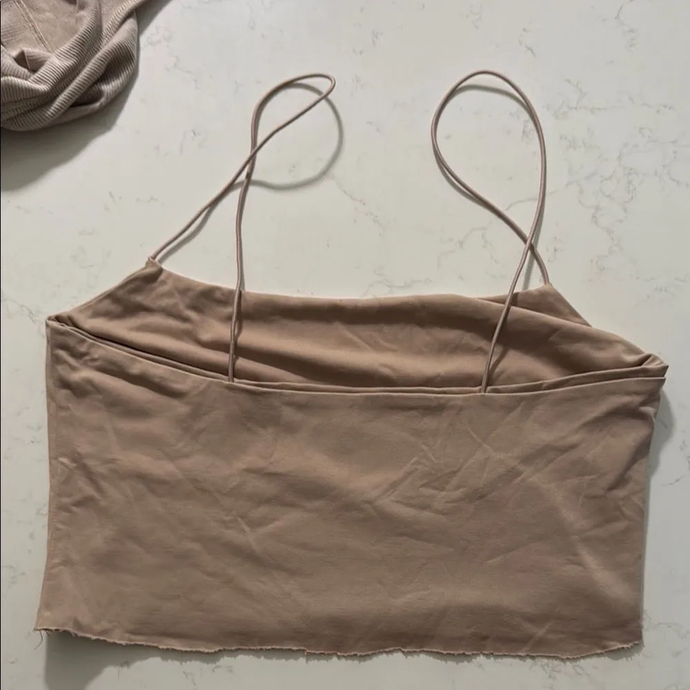 Women's Tan Crop Tops Set - Image 7