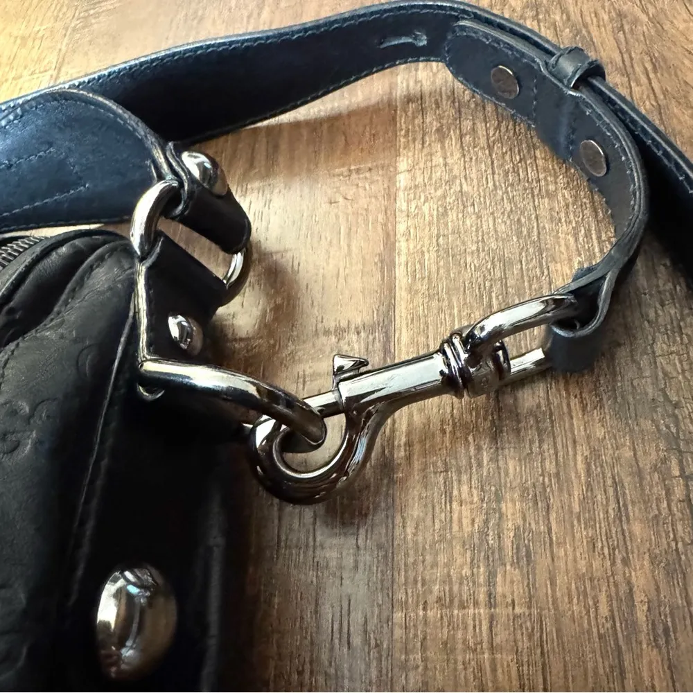 Icon Bit black leather Guccissima hobo, RARE pattern - Image 15