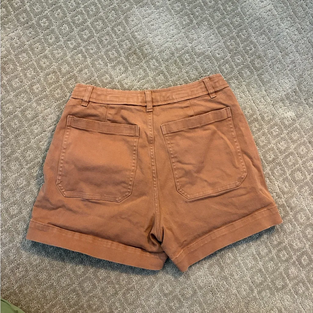 Everlane Wayhigh Brown Denim Shorts, Size 8 - Image 3