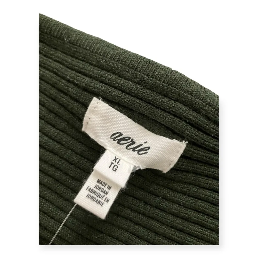 Womens Green Take Charge Ribbed Corset Top - Image 5