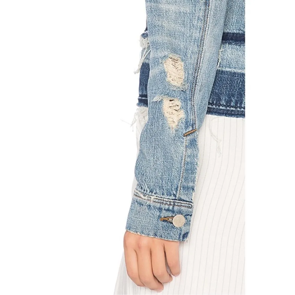 J Brand Deena Released Hem Jean Jacket C31 - Image 5