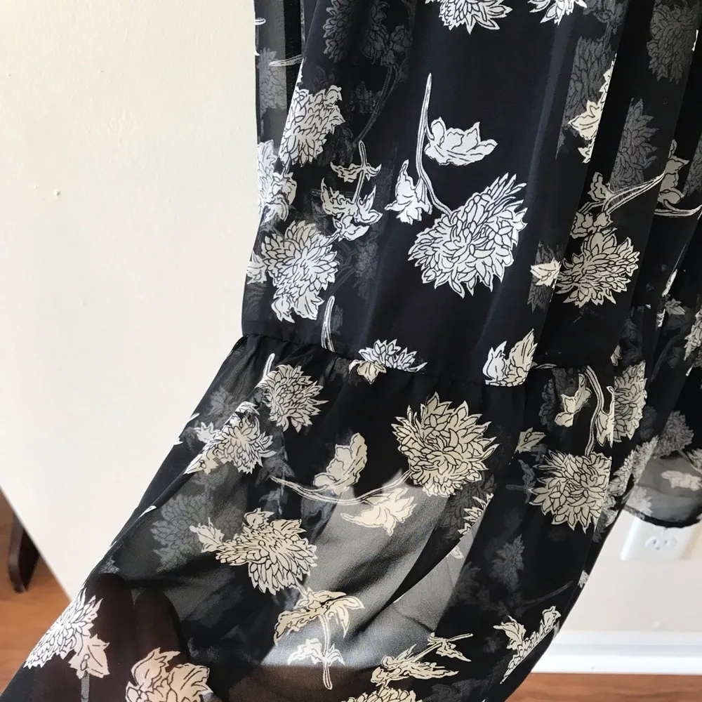 Lulus Floral Dressed Up Black Floral Print Midi Dress - Image 9